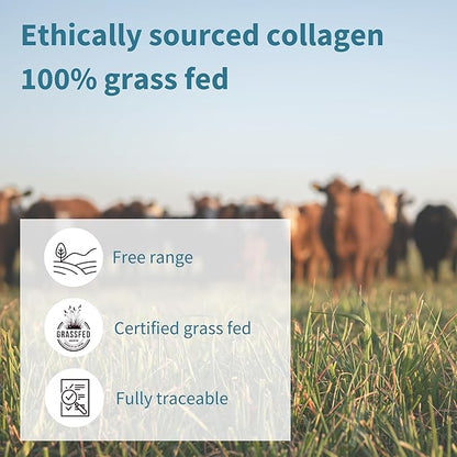 Igennus Free Range Grass Fed Hydrolyzed Bovine Collagen Peptides, Neutral Taste, 100% Highest Grade Bovine Collagen Protein Powder, Types 1, 2 & 3, Clean Label, Non-GMO, Free Range, 40 Servings