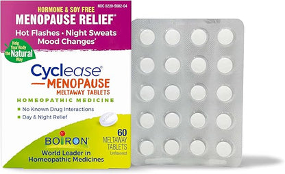 Boiron Cyclease Menopause Tablets for Relief of Hot Flashes, Night Sweats, Irritability, and Mood Swings - 60 Count