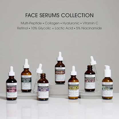 Advanced Clinicals Collagen Facial Serum + Turmeric Oil Face Serum Skin Care Set, Skin Plumping Anti Aging Serums For Face Help Brighten Skin Complexion, Fight Fine Lines, & Wrinkles, 2-Pack Bundle