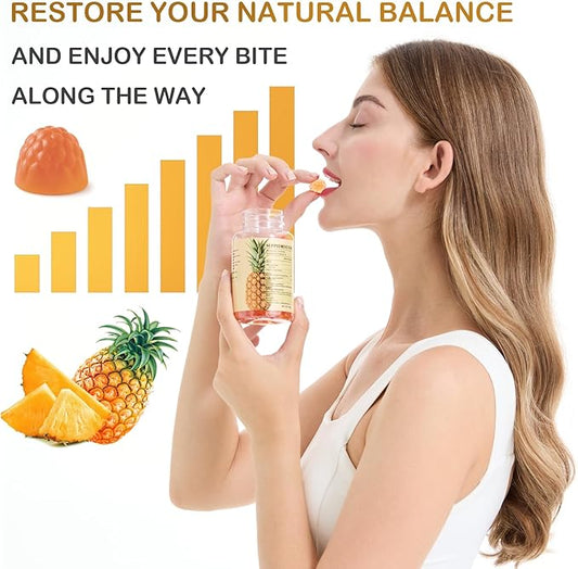MATOP Pineapple Probiotic Gummies for Women – Sugar-Free, Vegan & Gluten-Free, Daily Wellness Support, 90 Gummies (30 Servings)