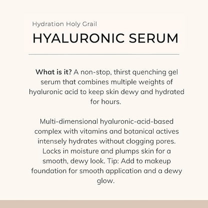 Le Mieux Hyaluronic Serum - Concentrated Hyaluronic Acid Facial Hydration Complex, Anti Aging Moisture with No Parabens or Sulfates (1 oz / 30 ml)