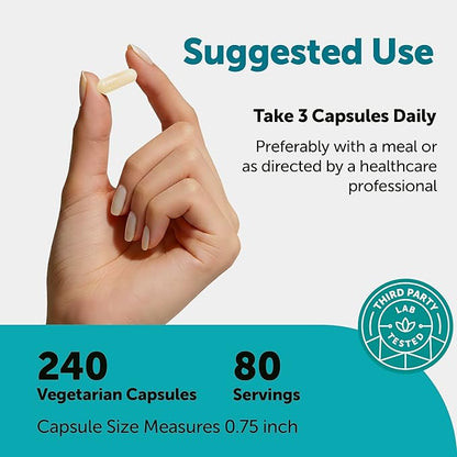 Micro Ingredients Hyaluronic Acid Complex, 240 Vegetarian Capsules | with Collagen, MSM, Vitamin C, Biotin, Turmeric & Boswellia | Non-GMO, Filler-Free, cGMP Manufactured & Lab Tested