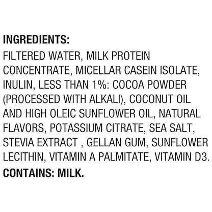 Oikos Protein Shake, Chocolate, 30g High Protein Drinks, Shelf Stable, Ready to Drink, 5g Prebiotic Fiber, 12 fl oz Bottle, 4 Count