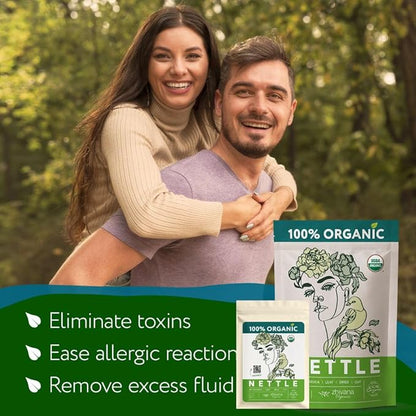 Organic Nettle Leaf Tea (3.5oz) - Stinging Nettle Tea Organic - Urtica Dioica Herb - Te de Ortiga – Natural Cleansing, Allergy, Fluid Balance
