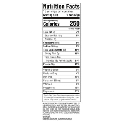 CLIF BAR - Energy Protein Bars - Chocolate Brownie - Made with Organic Oats - Energy Bars - Non-GMO - (15 Pack)