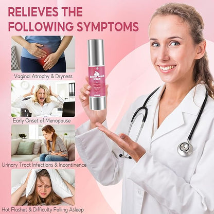 Natural Silky Peach Cream for Women, Plant-Based Estrogen Cream - Relieves Menopausal Vaginal Dryness & Itching, Regulates Female Hormonal Balance (1.76 fl.oz)
