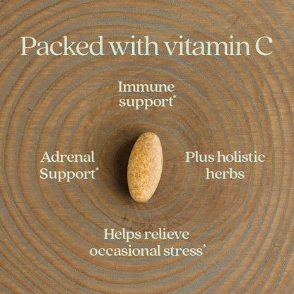 New Chapter® Vitamin C Immune Defense Supplement + Elderberry – Excellent Source of Vitamin C, One Daily Tablet for Healthy Immune Support, Made with Organic Herbs, Non-GMO, Gluten Free, 90 ct