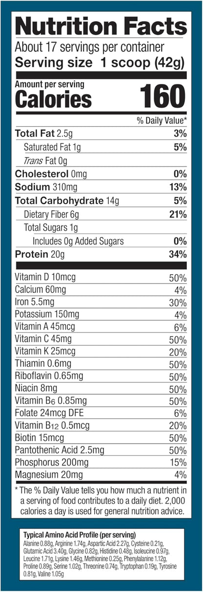 Vega Organic All-in-One Vegan Protein Powder, Chocolate - Superfood Ingredients, Vitamins for Immunity Support, Keto Friendly, Pea Protein for Women & Men, 1.6 lbs (Pack of 1)