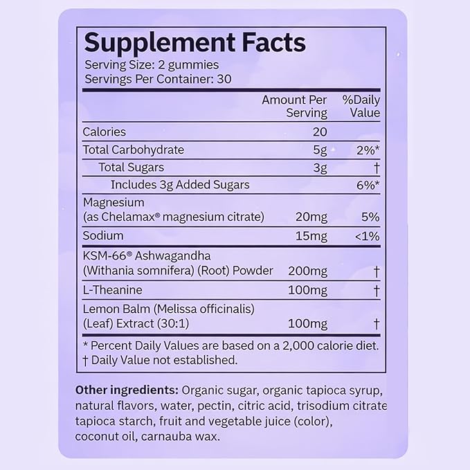 IRMI Calming Sleep Gummies with Ashwagandha, Magnesium, L-Theanine & Lemon Balm, 60 Gummies