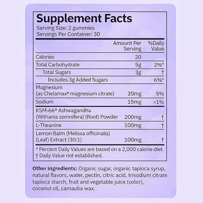 IRMI Calming Sleep Gummies with Ashwagandha, Magnesium, L-Theanine & Lemon Balm, 60 Gummies