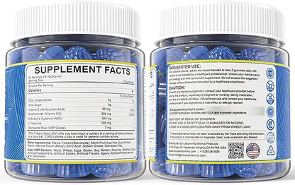 LILICARE Methylene Blue Gummies 7mg Per Serving for Humans | Upgraded Antioxidant & Brain Booster Supplement for Cognitive Function, Energy, Cellular & Mitochondrial Health | Pure, Vegan, 60 Counts