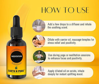 Earth N Pure Essential Oil Blend for Meditation 100 ml