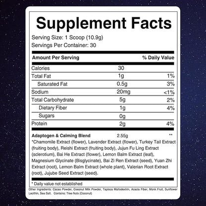 Prosper Magnesium Hot Cocoa - Melatonin & Sugar Free Cocoa - Sleep Aid with Adaptogens - 14 Superfoods, Non Dairy, Keto & vegan Hot Cocoa - Caffeine Free Hot Chocolate- 30 Servings
