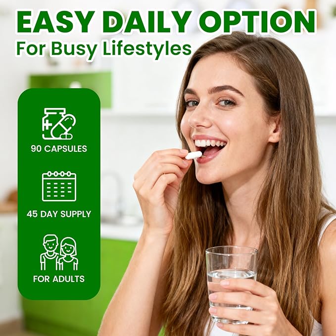 Gut Health Supplement with Prebiotics, Postbiotics & Probiotics for Digestive Health for Women & Men, 80 Billion CFU Probiotics for Gut and Digestion, Immune Support, 90 Capsules