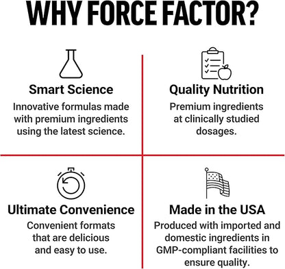 Force Factor Horny Goat Weed Gummies for Men, Natural Male Drive & Vitality Supplement with Ingredients for Superior Absorption, Delicious Passion Berry Flavor, Black, 90 Count