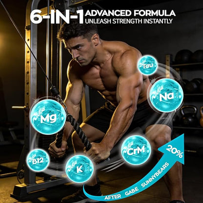 Creatine Gummies, NSF Certified, 5g Creatine Monohydrate per Serving with Taurine & B12, Blueberry Flavor, 120 Count, for Men & Women