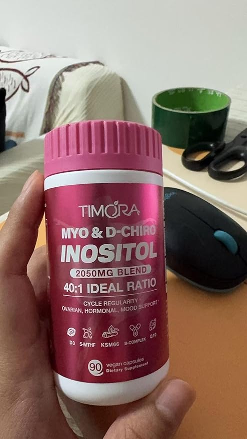 TIMORA Premium Myo & D-Chiro Inositol Supplement 40:1 Ratio for Women - 10-in-1 Formula with Folate, Vitamin D3 & Ashwagandha for Hormonal Balance