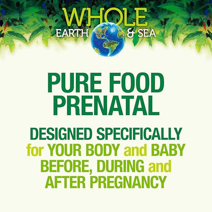Natural Factors Whole Earth & Sea, Women's Prenatal Multivitamin and Mineral, Whole Food Supplement, Vegan, 120 Tablets