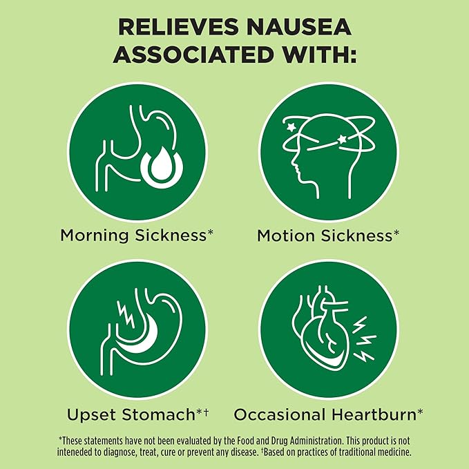 from The Makers of Dramamine, Advanced Herbals Ginger Chews for Nausea Relief, Morning Sickness Relief & Motion Sickness Relief During Travel, Lemon-Honey, 40 Count