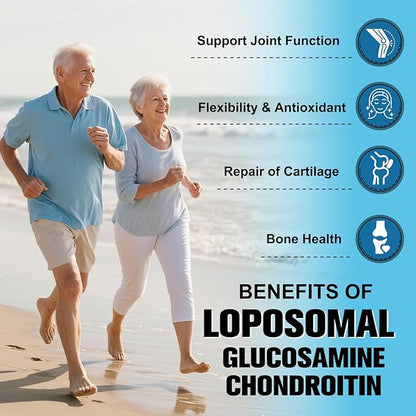 Totaria Liposomal Glucosamine Chondroitin MSM Collagen | 3000 MG | Joint Support Supplement Bone Health Support Flexibility & Cartilage Maintenance for Men & Woman Supplement, Non-GMO