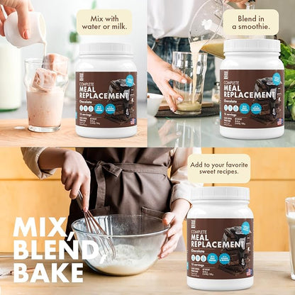 Yes You Can! Meal Replacement Shake - 20G Protein, 5G Fiber, 21 Vitamins & Minerals, 0G Added Sugar - Meal Replacement Protein Powder - Complete All-in-One Nutrition - 15 Servings (Chocolate) - 2 Pack