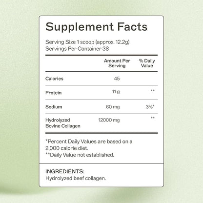 Amy Myers MD Collagen Protein - Hydrolyzed Beef Collagen for Healthy Hair & Nails - Protein Supplement to Support Joint & Bone Health - Non-GMO & Paleo Gut Support - 456 g, Unflavored (38 Servings)