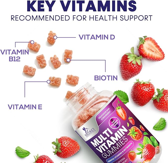 Multivitamin Gummies for Adults - Daily Adult Multivitamins Gummy with Vitamins A, C, D, B12 for Women & Men, Immune Support Gummy Multivitamins Supplement, Adult Multi VIT Vitamin - 90 Gummies