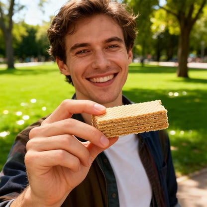 Whey Protein Wafer Bar, Crispy Protein Snack, 12g Protein per Serving, Low Sugar, Soy Milk Flavor, Individually Wrapped, 258g (14 Bars)