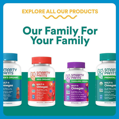 SmartyPants Zero Sugar Prenatal Multivitamin Gummies: Choline, Methylfolate, Omega 3 (ALA), Vitamin D3, C, Vitamin B12, B6, A, K, Zinc, Biotin, Gluten Free, No Sugar Alcohols, 90 Count (30 Day Supply)