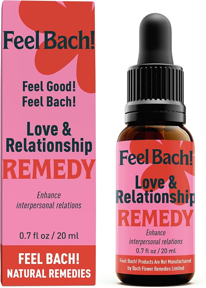 Feel Bach! Love & Relationship Remedy - Natural Homeopathic Flower Essences to Enhance Interpersonal Relations - Feel More Open - Vegan, Gluten & Sugar-Free, Non-Habit Forming, 20ml (0.7 fl oz)