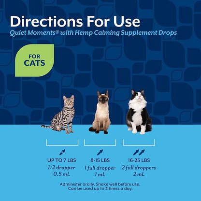 NaturVet Hemp Quiet Moments Calming Drops for Cat, 1oz