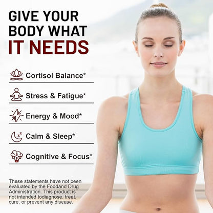 Unisex Cortisol Gummies - Contains Ashwagandha, Magnesium, L-Theanine - Unisex - Relieves Stress, Promotes Sleep, Detoxifies, Balances Hormones, 60 Count