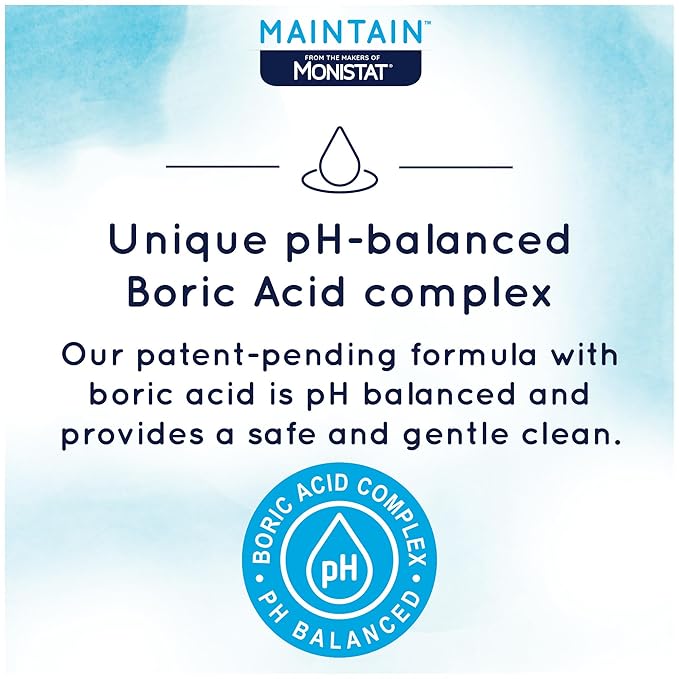 Monistat Boric Acid Feminine Wash, Fragrance-Free Intimate Wash for Women with Gentle pH-Balanced Formula, 10 Fl Oz, Pack of 3