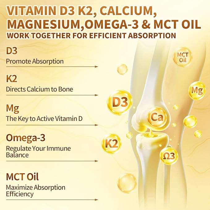 VivoNu Vitamin D3 K2 10000 IU with MK7-300 Virgin Coconut Oil Softgels, 2 in 1 Vitamins D & K Complex | Vitamina D3 con K2 ((2 Bottle))