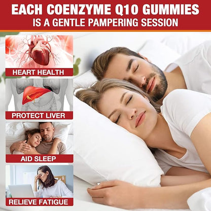 2 Pack CoQ10 Gummies 3000 mg - Plus Omega-3, Vitamin B3 & Zinc, High Absorption Coenzyme Q10 Supplements for Cellular Energy & Antioxidant Support, Vegan 120 Count