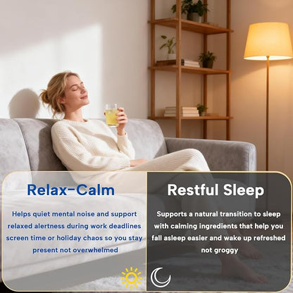 Cortisol Calm Drink Mix with Magnesium Glycinate Powder, L-Theanine, Vitamins, and Ashwagandha for Relaxation & Focus | Adaptogen Drink & Cortisol Support | 30 Packets (Lemon & Lime Flavor)