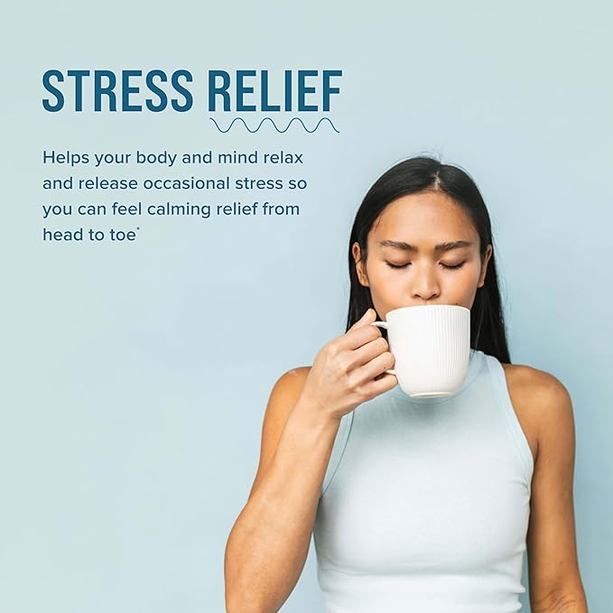 Natural Vitality Calm Mind, Magnesium Citrate + L-Theanine Powder, Supplement for Stress Relief, Gluten Free & Vegetarian, Unflavored, 12 oz.