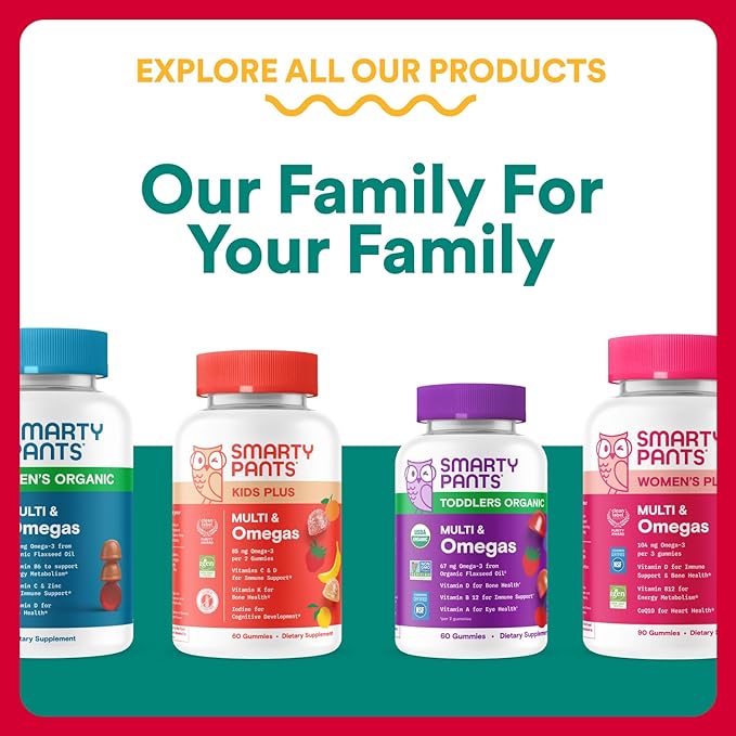 SmartyPants Organic Prenatal Vitamins for Women, Multivitamin Gummies: Probiotics, Biotin, Methylfolate, Omega 3 (ALA), Vitamin D3, C, Vitamin B12, B6, A, K2 & Zinc, Choline, 120 Count (30 Day Supply)