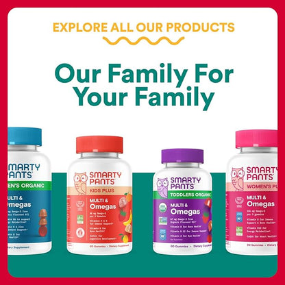 SmartyPants Organic Prenatal Vitamins for Women, Multivitamin Gummies: Probiotics, Biotin, Methylfolate, Omega 3 (ALA), Vitamin D3, C, Vitamin B12, B6, A, K2 & Zinc, Choline, 120 Count (30 Day Supply)
