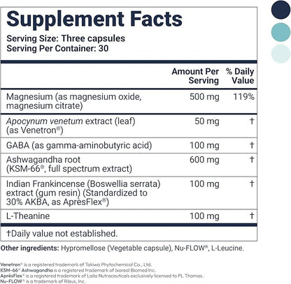 Zenful Sleep 6-in-1 Natural Sleep Aid for Adults Without Melatonin | Deep Sleep Supplement with Ashwagandha KSM-66® and Venetron® | Supports Cortisol Balance & Mood | 90 Capsules