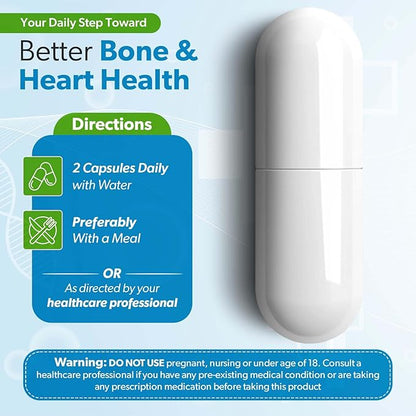 Vitamin D3 K2 5000 IU (MK-7 90 mcg) Supplement – 120 Veg Capsules – K2 D3 Vitamin Supplement for Bone, Heart & Immune Support & Calcium Absorption- Non-GMO, Gluten Free - Made in USA