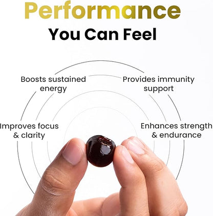 Better Alt Gold+ Shilajit Gummies | with Ashwagandha, Safed Musli,Shilajit Resin & Ginger |Helps Boost Energy & Improves Stamina |1-Month Dietary Supplement|60 Gummies