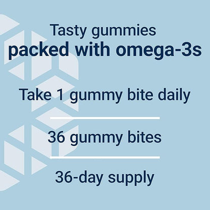 Life Extension Omega-3 Fish Oil Gummy Bites, EPA DHA Fatty acids, High-dose EPA DHA Support in a Delicious chewable Form, Non-GMO, Gluten Free, 36 Gummy Bites