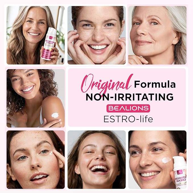 Estrogen Cream For Women Menopause Relief: Natural Phyto-estrogens Cream for Mature Skin - Hormone Balance & Skin Firmness (3.4 Fl Oz)