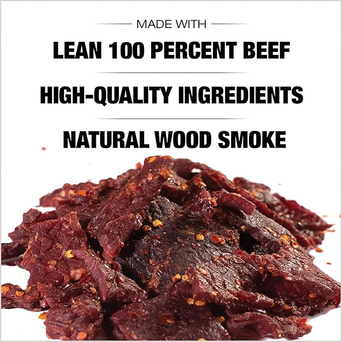 Old Trapper Beef Jerky, Hot & Spicy 8 Ounce Individual Pack, Tender and Spicy Meat Snacks for Lunches or Between Meals, 11 Grams of Protein and 70 Calories per Serving (Pack of One)