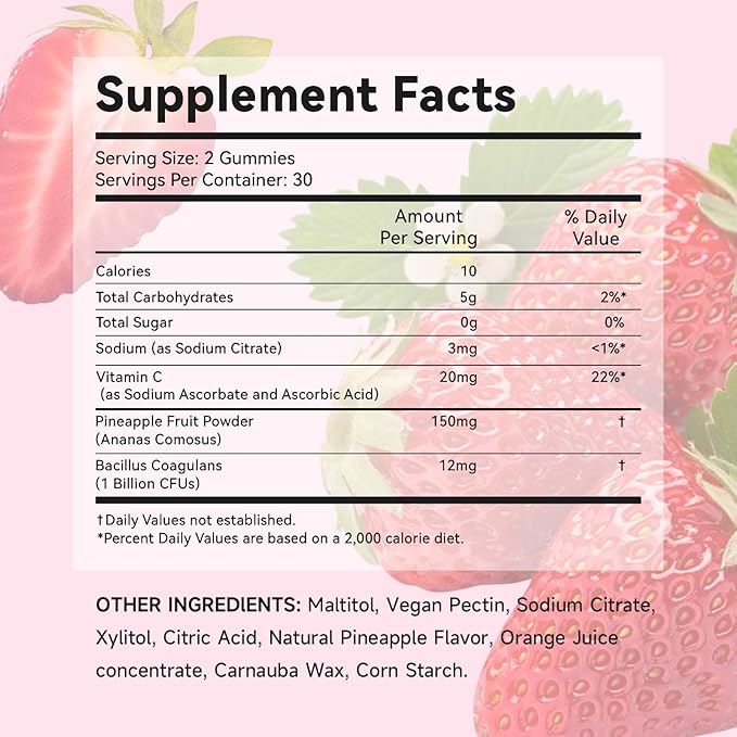 Feminine Balance Gummies for Women, 2 Pack Premium Feminine Balance Gummies Support PH Balance & Vaginal Health, Vegan, Gluten-Free, Strawberry Flavor