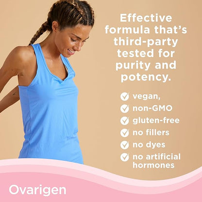 CalmCo Ovarigen Myo-Inositol & D-Chiro Inositol Supplement for Women – 40:1 Inositol Powder with Folic Acid, Fertility Supplements for PCOS, Hormone Balance and Ovarian Support (60 Servings)