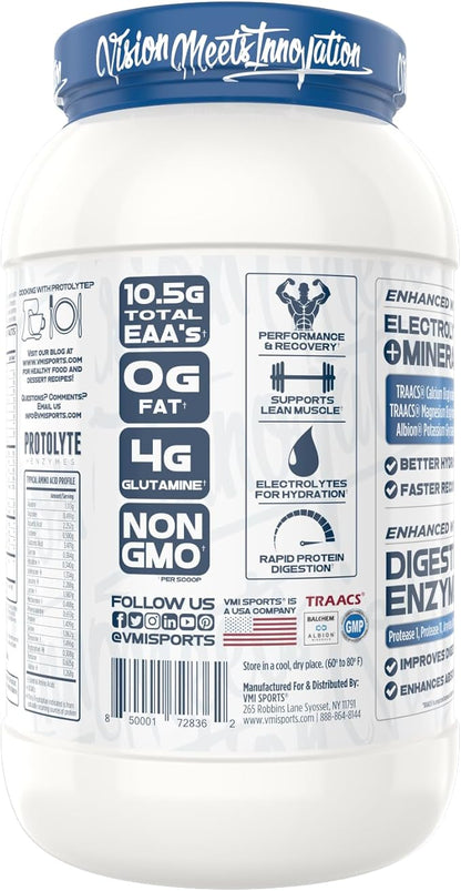 VMI Sports | ProtoLyte Whey Isolate Protein Powder | Low Calorie Whey for Weight Loss and Muscle Gain | Digestive Enzymes | Non-GMO (1.6 lb, Marshmallow Charms)