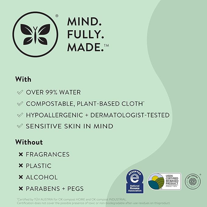 The Honest Company Hypoallergenic Multi-Use Baby Wipes for Sensitive Baby Skin, Terrazzo, 36 Count