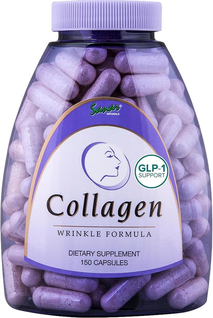 Sanar Naturals Collagen Pills for Women & Men | Hydrolyzed Peptides with Vitamin E & Vitamin C | Supports Hair, Nail, Skin, Bone & Joint Health, Reduce Wrinkles | Grass Fed, Non-GMO,150 Capsules